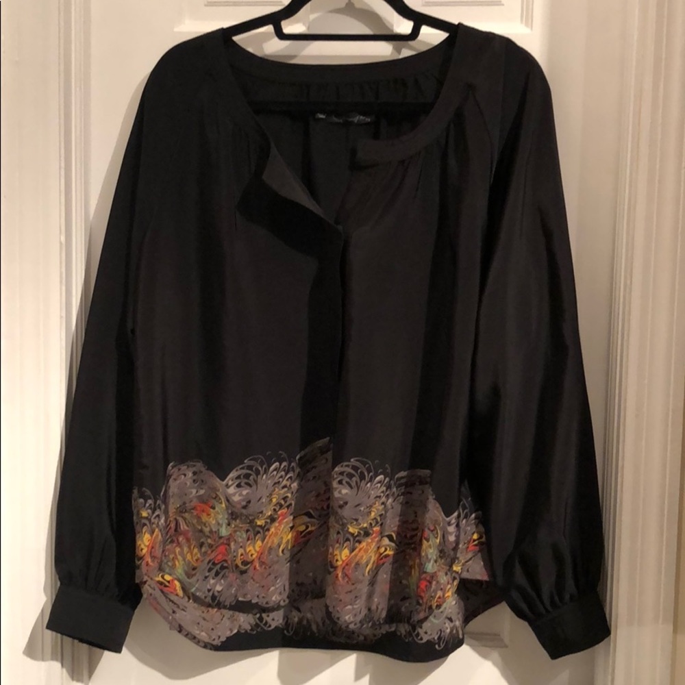 Beautiful polyester black shirts with design